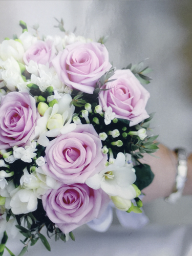 Pink and white floral bouquet